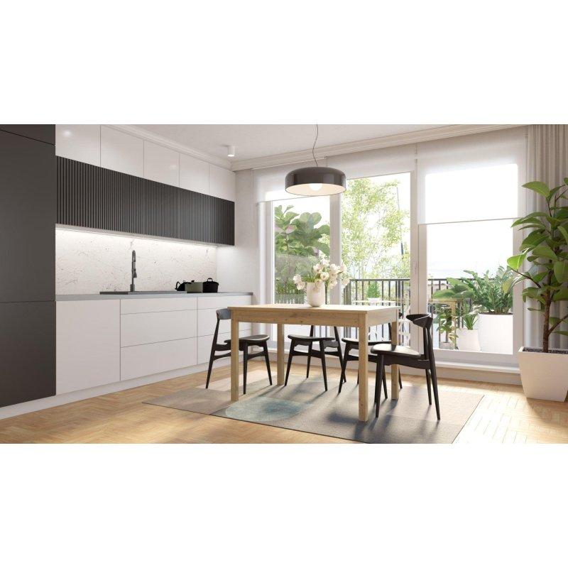 Meşe Zanaatkar Rengi Açılır Yemek Masası 120-160x80 cm - 82993