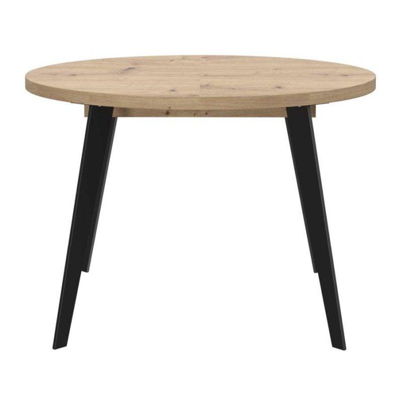 Meşe Zanaatkar Rengi Açılır Yuvarlak Yemek Masası 110-155 cm - 82894