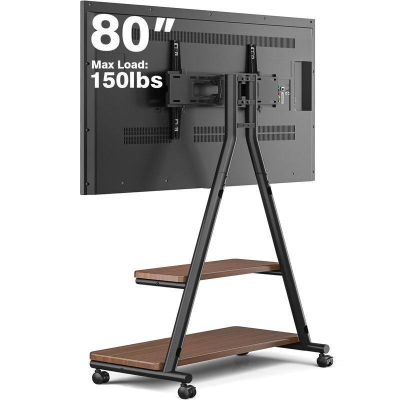 Metal Gövdeli Üçgen Yapılı Tekerlekli TV Standı 43-80 İnç 68 cm Genişlik - 81442