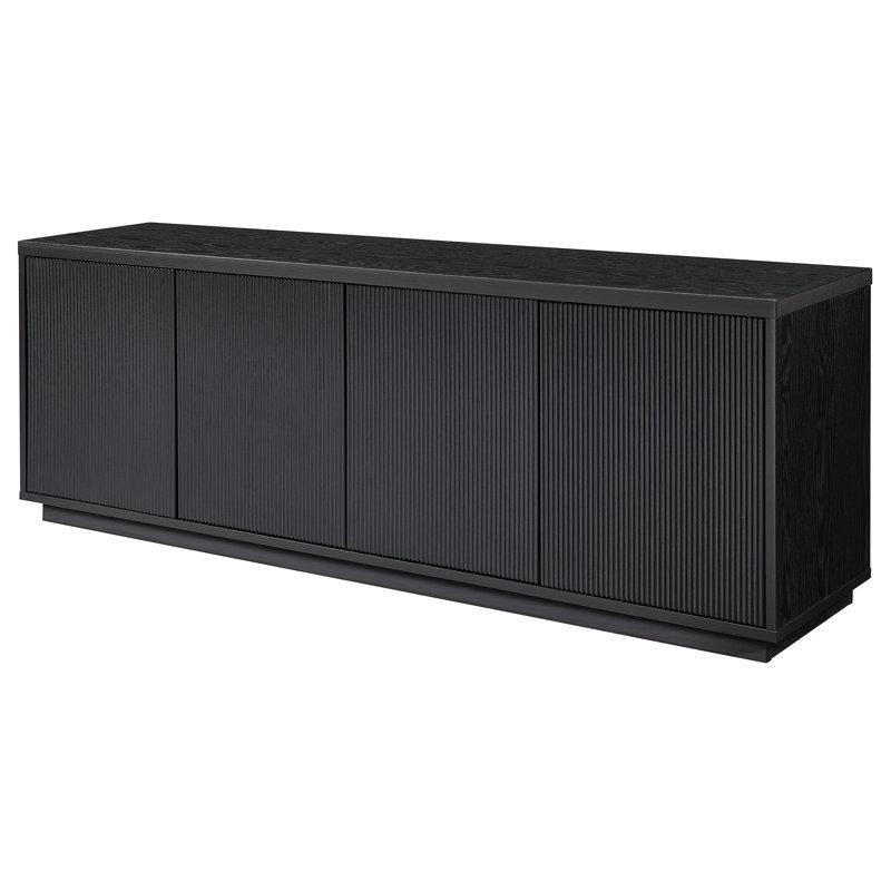 Modern Tasarımlı Koyu Gri Endüstriyel Ahşap TV Konsolu 178x39x61 cm - 80905