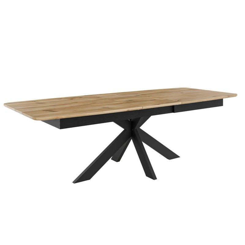 Orlo Açılabilir Masif Ahşap Yemek Masası 200x100 cm Retro Meşe - 82930
