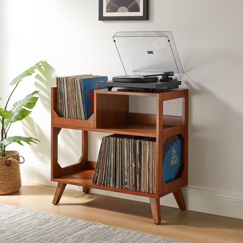 Orta Boy Ahşap Plak Dolabı Turntable Konsolu - 81607