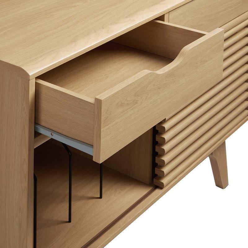 Orta Yüzyıl Tasarımlı Ceviz Renkli Plak Dolabı 93x45x43 cm - 81727