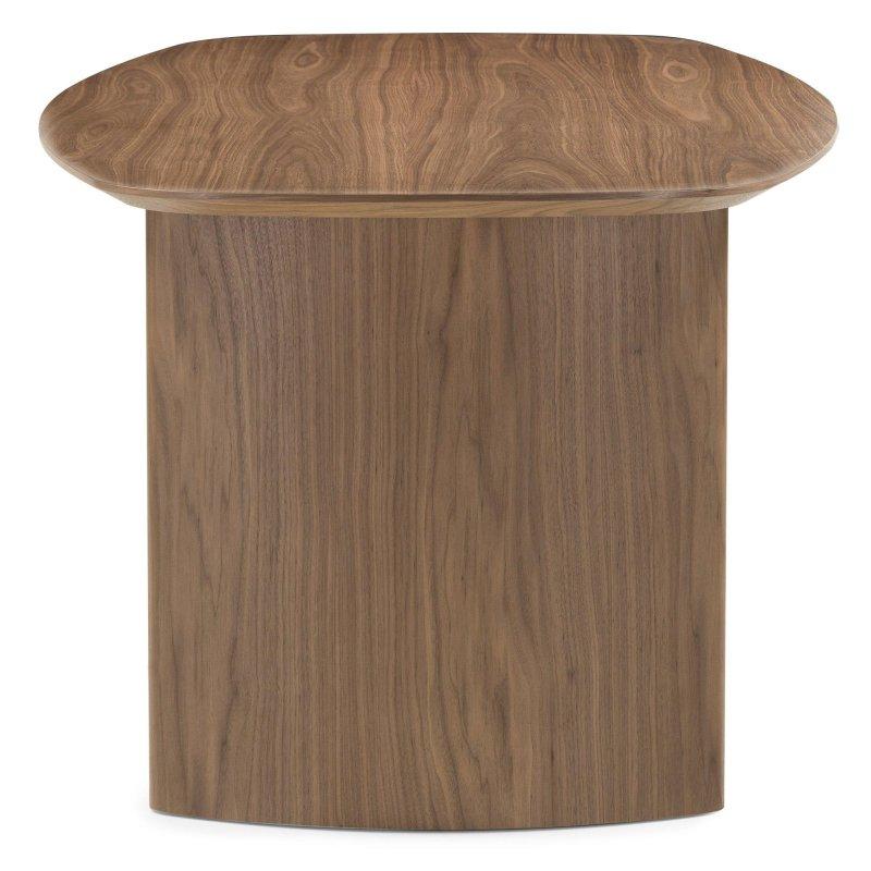 Oval Ceviz Kaplı MDF Yemek Masası 200x100 cm - 82846