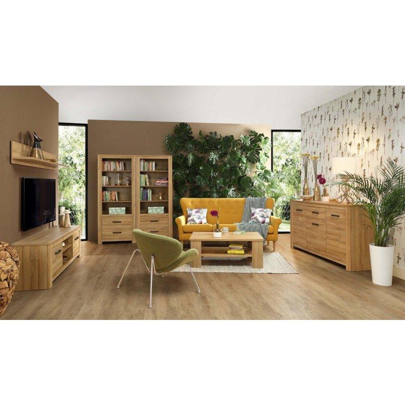 Postarzanmış Dąb Renginde Modern TV Ünitesi 165x54 cm - 82213