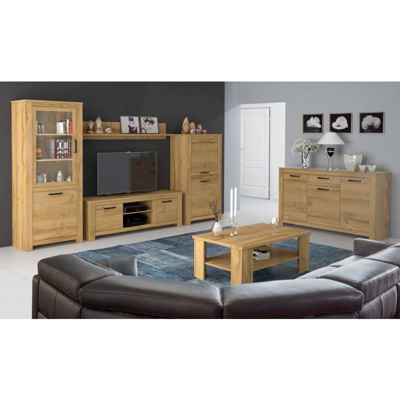 Postarzanmış Dąb Renginde Modern TV Ünitesi 165x54 cm - 82213