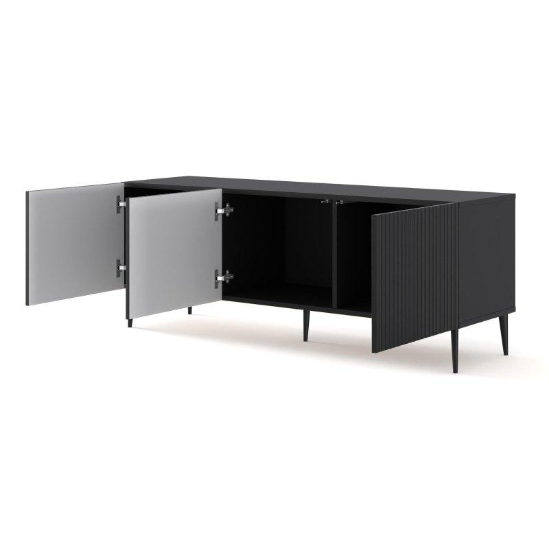 Siyah Çizgili Tasarımlı 150 cm TV Ünitesi - 80542