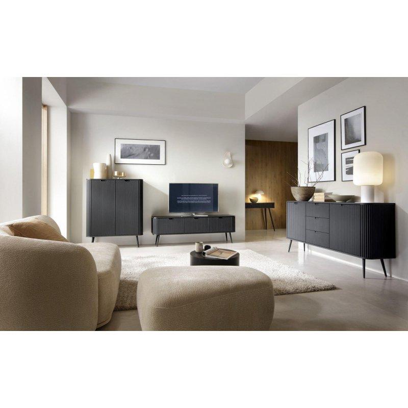 Siyah Frezeli Fronton TV Ünitesi 168x57 cm - 82285