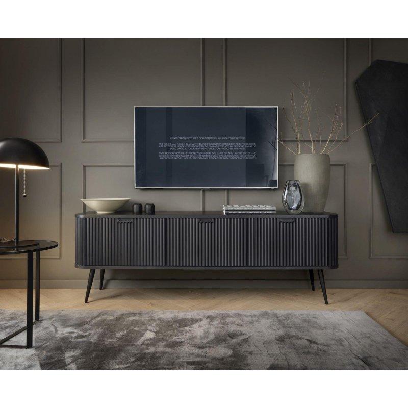 Siyah Frezeli Fronton TV Ünitesi 168x57 cm - 82285