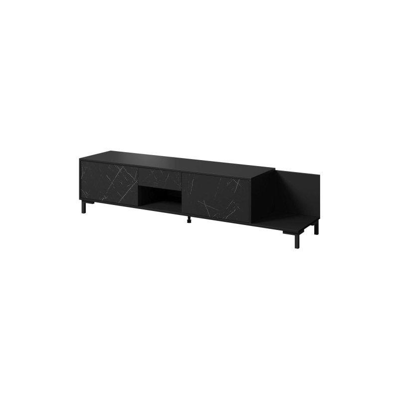 Siyah Mermerli Modern TV Ünitesi 195x37.5x40 cm - 81967