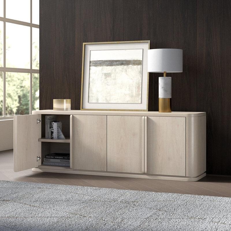 Siyah Tahıl Desenli Modern TV Konsolu 173 cm - 80986