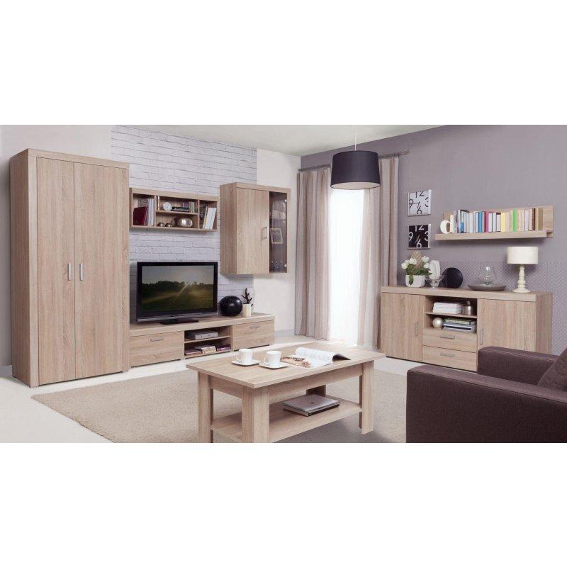 Sonoma Meşe Renkli 200 cm Vitrinli TV Ünitesi - 82105