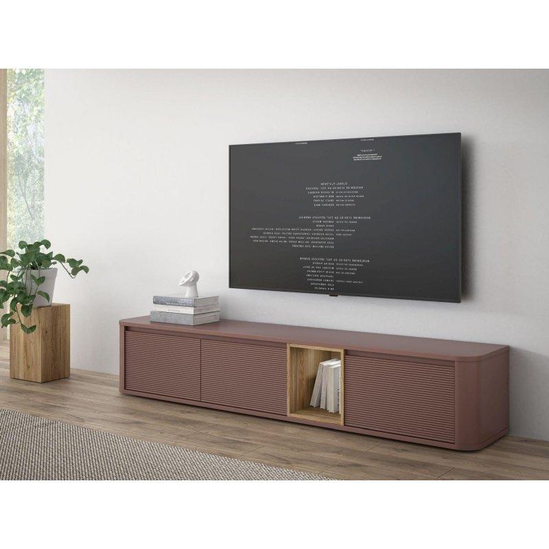 Terakota Renkli Üç Kapılı Modern TV Ünitesi 215x41 cm - 82249