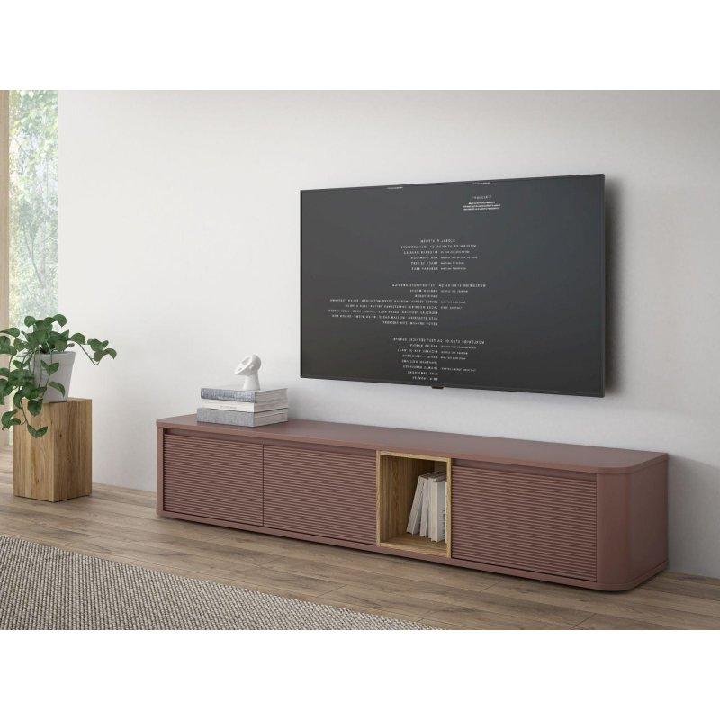 Terakota Renkli Üç Kapılı Modern TV Ünitesi 215x41 cm - 82249