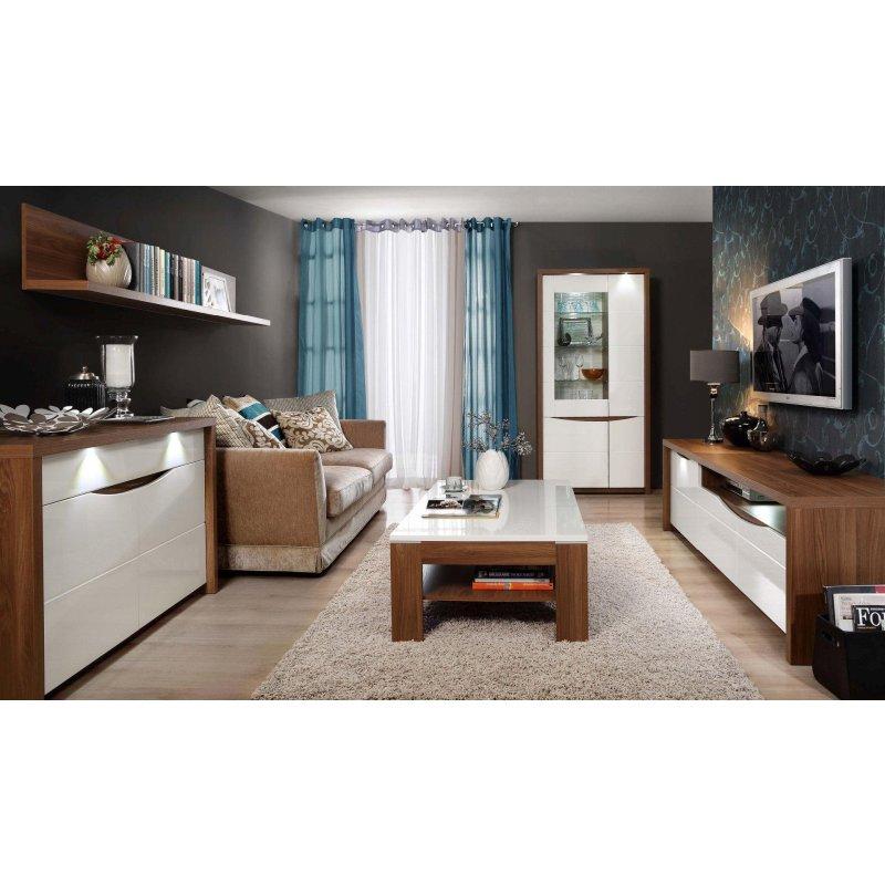 Üç Kapılı Beyaz ve Sangallo Meşe Renkli Modern TV Ünitesi 187x59 cm - 82069