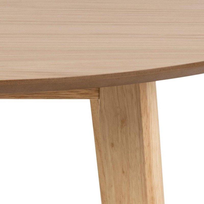 Yuvarlak Doğal Meşe Endüstriyel Ahşap Yemek Masası 105 cm - 82861