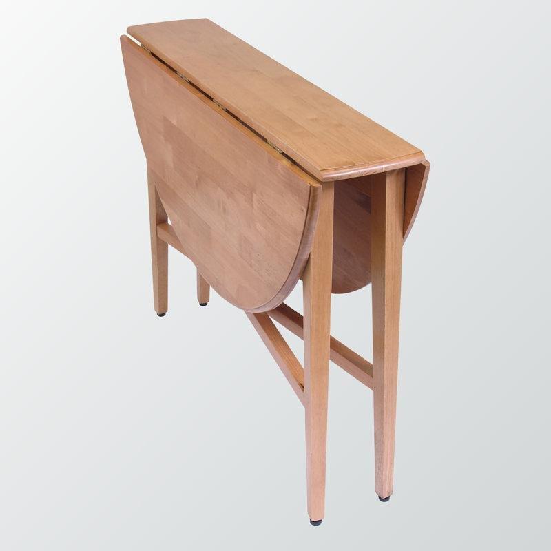 Açık Ceviz Rengi Masif Ahşap Katlanır Yemek Masası 42 cm Yükseklik - 87721
