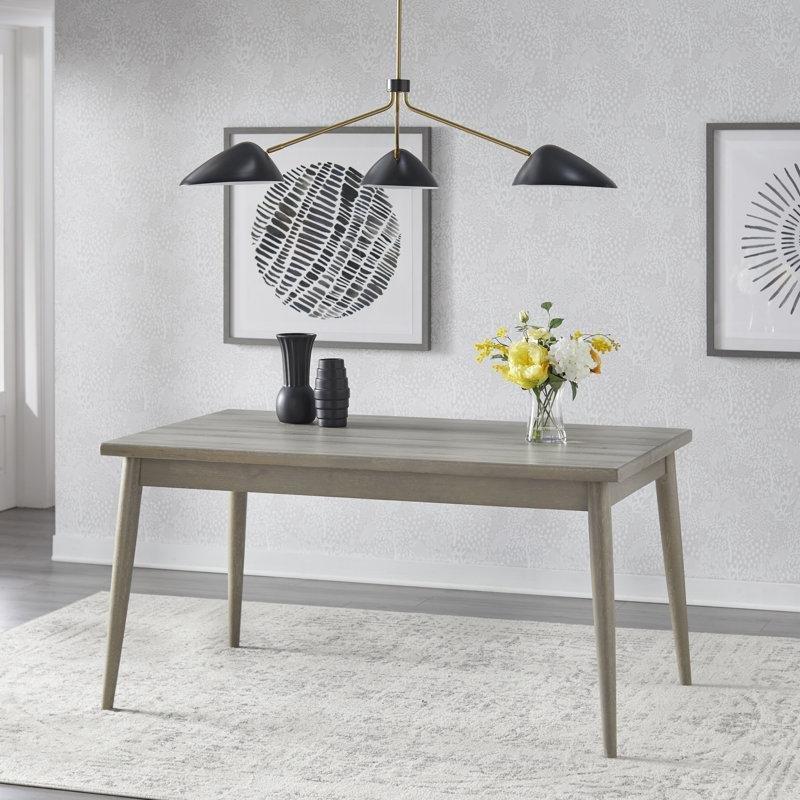 Açık Gri Endüstriyel Ahşap 6 Kişilik Yemek Masası 150x89x76 cm - 87346