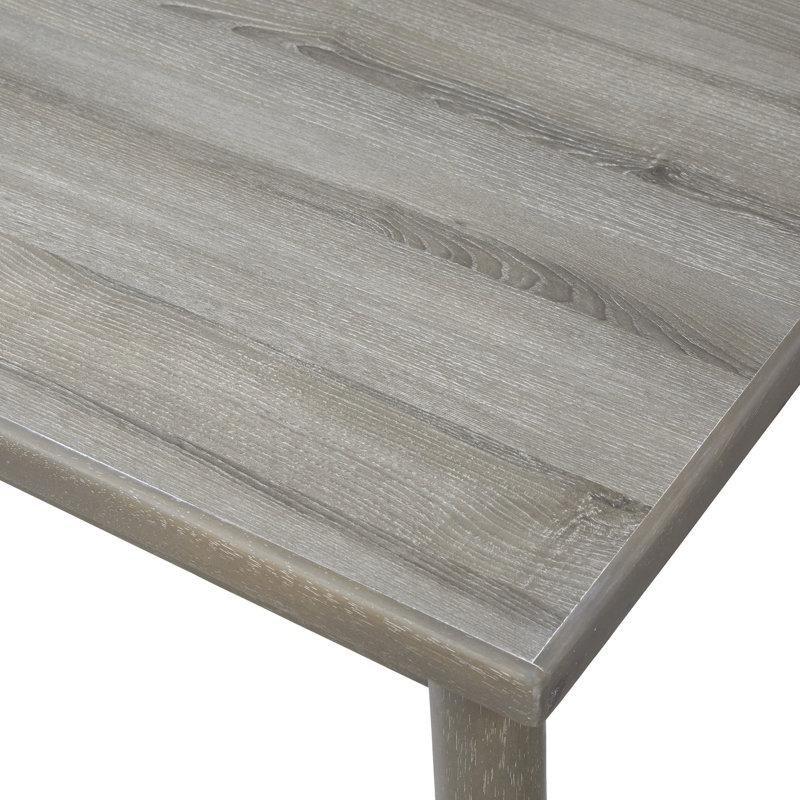 Açık Gri Endüstriyel Ahşap 6 Kişilik Yemek Masası 150x89x76 cm - 87346