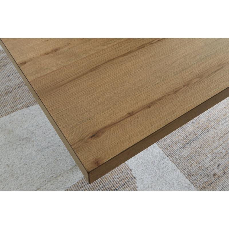 Açık Kahverengi Masif Ahşap 6 Kişilik Yemek Masası 198 cm - 84118