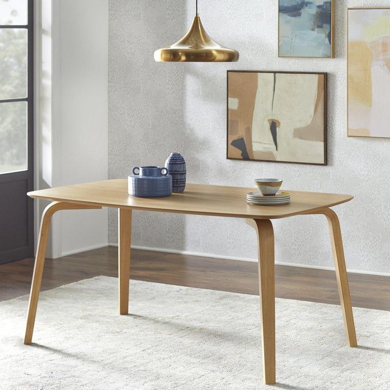 Açık Meşe Renkli Endüstriyel Ahşap Tabanı Yemek Masası 150x90 cm - 87280