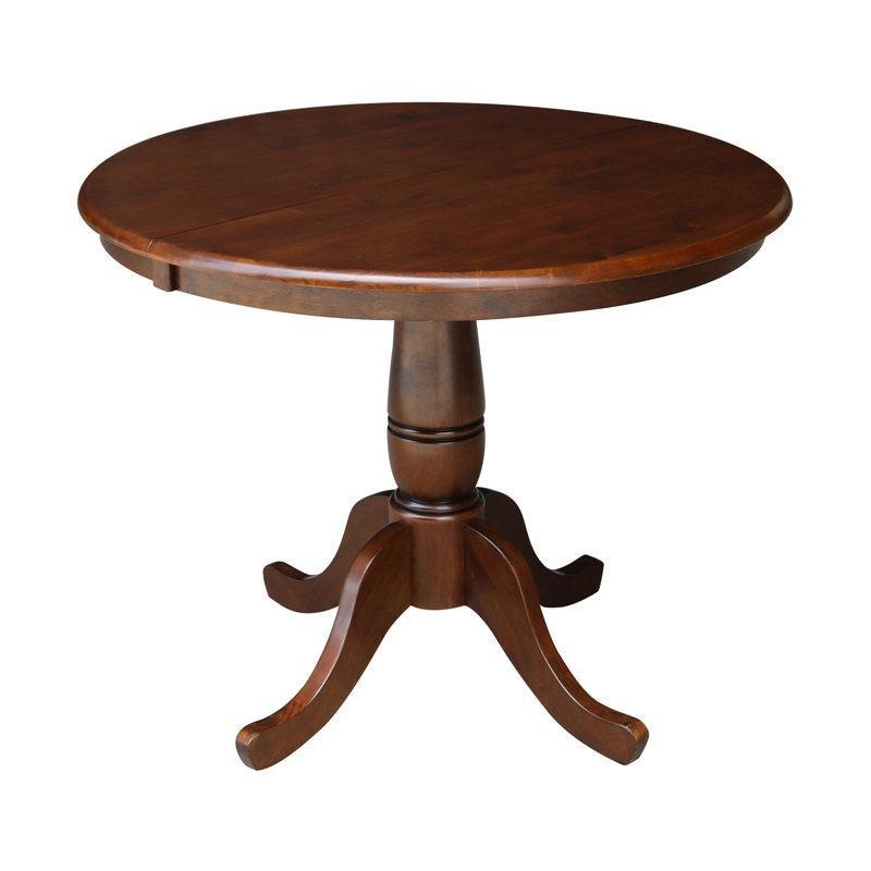 Açılabilir Masif Ahşap Pedestal Oval Yemek Masası - 84415