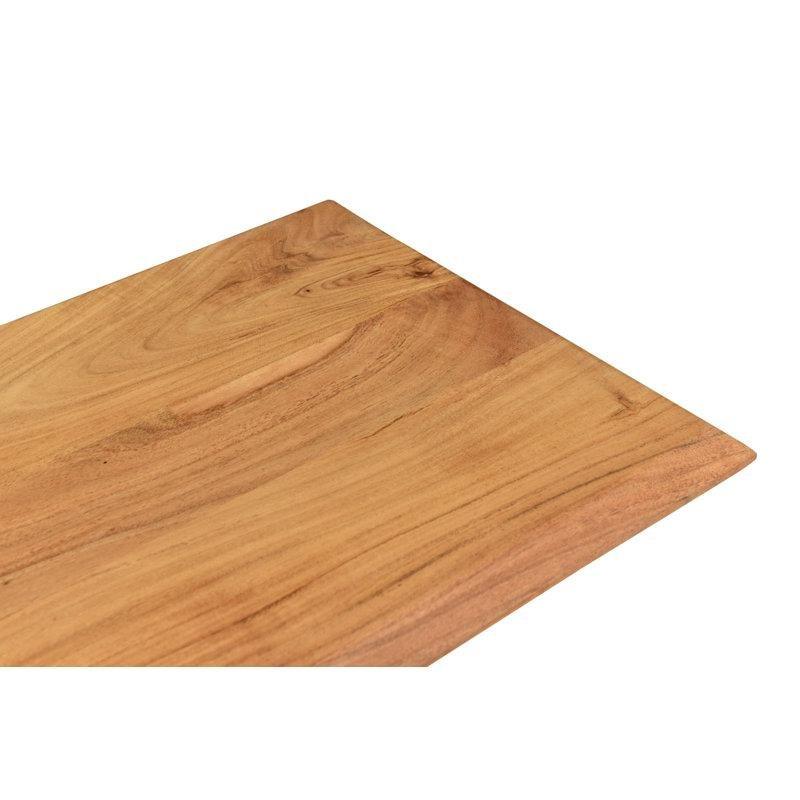 Açılı Tasarımlı Akasya Masif Ahşap Kütük Yemek Masası 80x40 cm - 87934