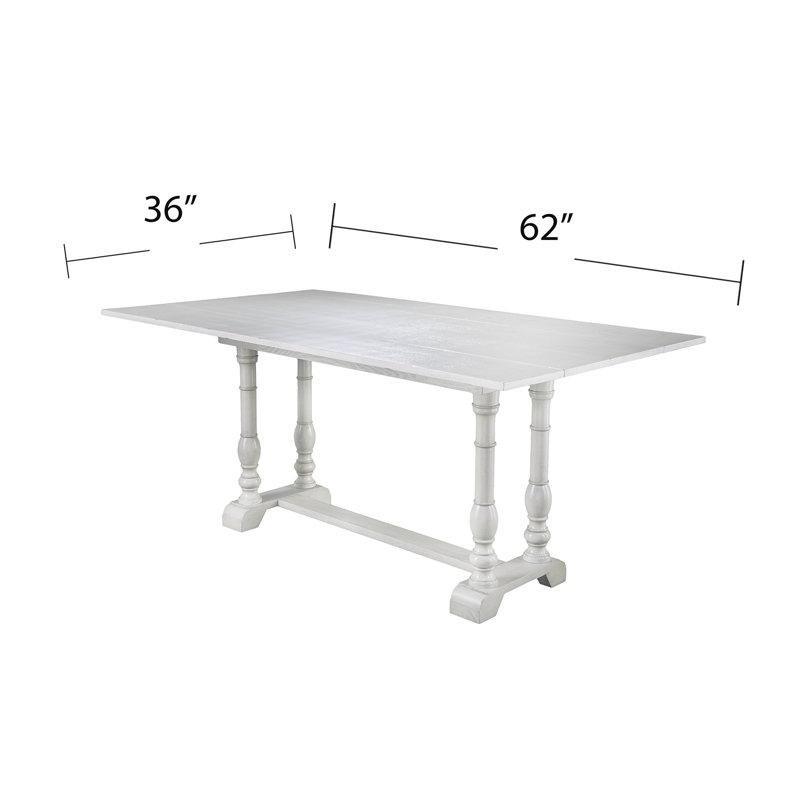 Açılır Beyaz Endüstriyel Ahşap Yemek Masası 157x91 cm - 86302