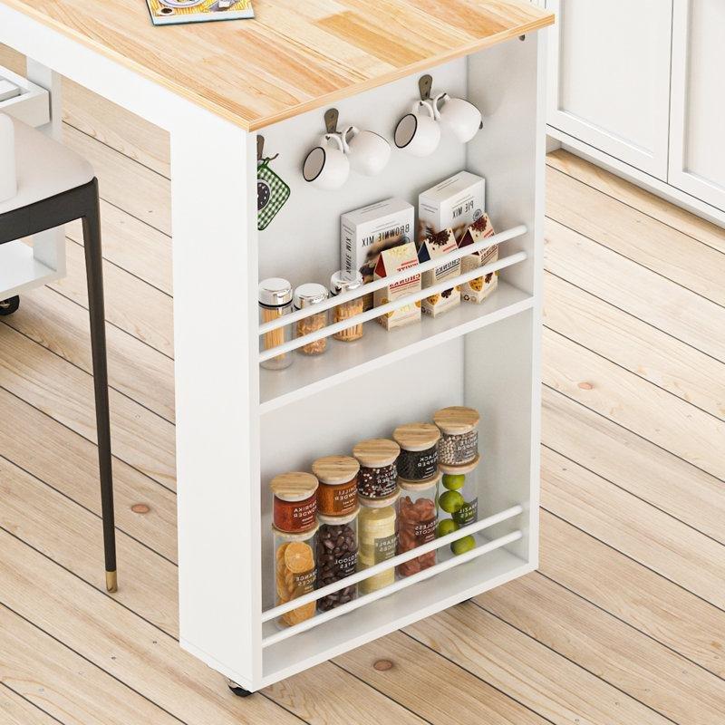 Açılır Masalı Çift Renkli Endüstriyel Ahşap Dolaplı Yemek Masası 137 cm - 86188