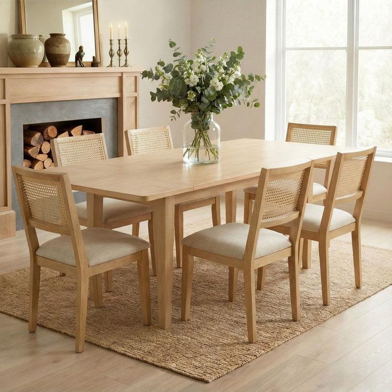 Açılır Mekanizmalı Açık Meşe Ahşap Country Yemek Masası Seti 6 Kişilik - 86110 Açılır Mekanizmalı Açık Meşe Ahşap Country Yemek Masası Seti 6 Kişilik - 86110