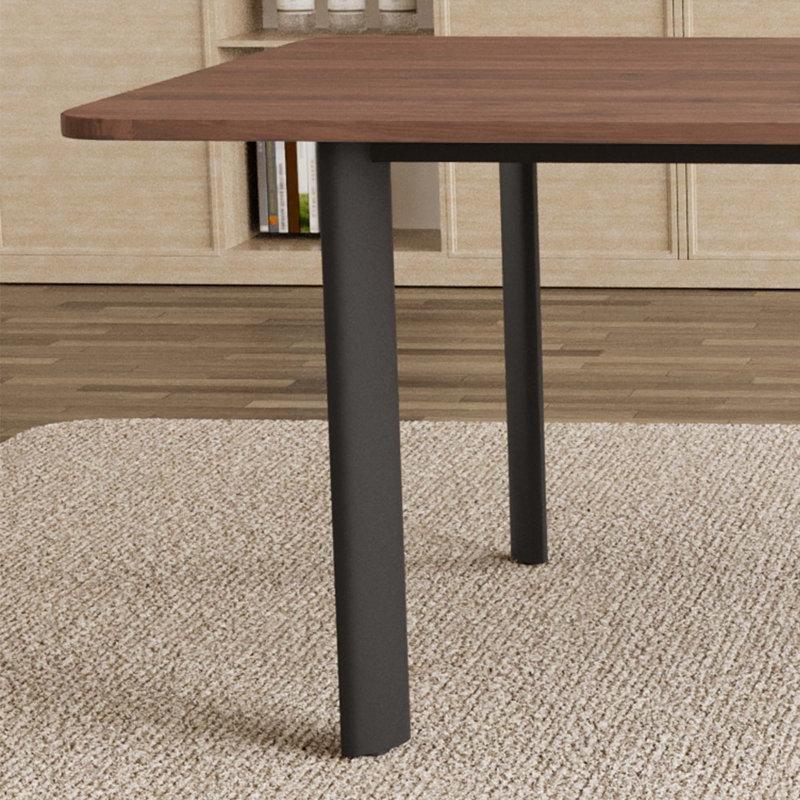 Açılır Mekanizmalı Kahverengi Endüstriyel Ahşap Yemek Masası Takımı 160-200 cm Gri Dönerli Sandalyeler - 88228
