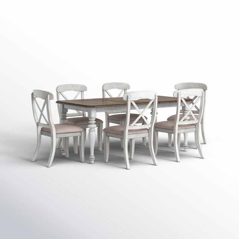 Açılır Mutfak Masası Kahverengi Masif Ahşap 6 Kişilik Sandalyeli Set - 85096.0