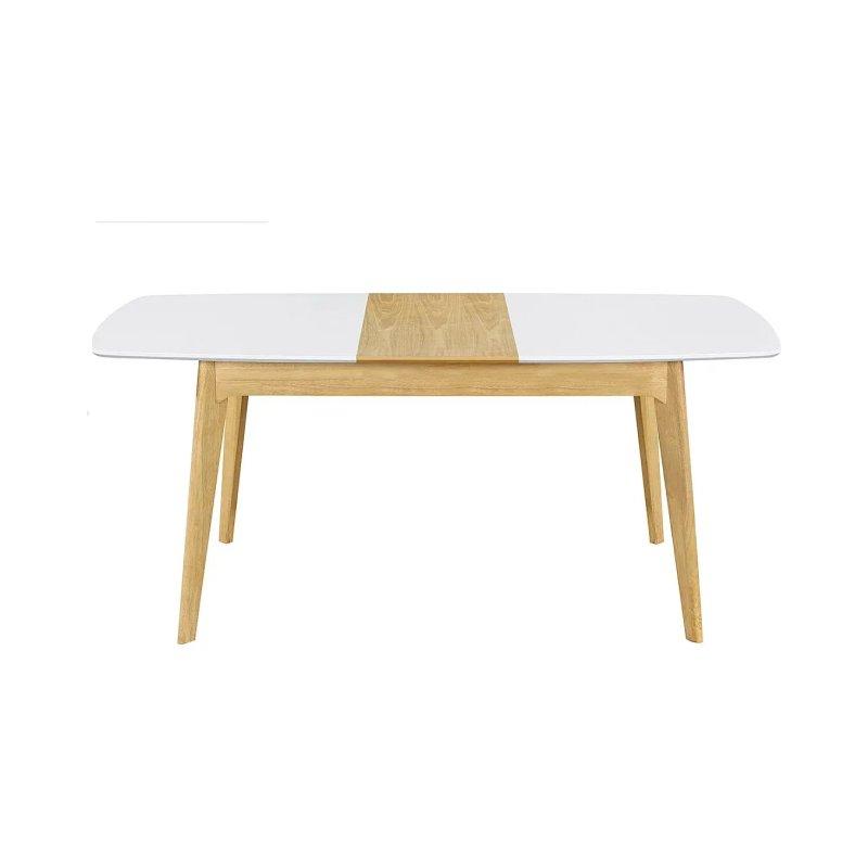 Açılır Sistem Dikdörtgen Yemek Masası Beyaz Ahşap 140-180 cm - 87151