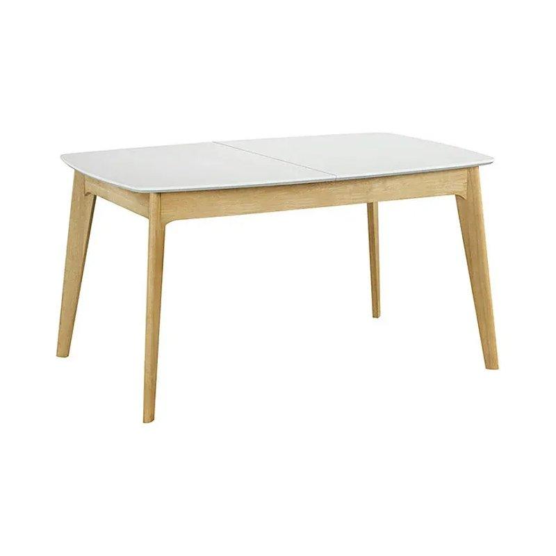 Açılır Sistem Dikdörtgen Yemek Masası Beyaz Ahşap 140-180 cm - 87151