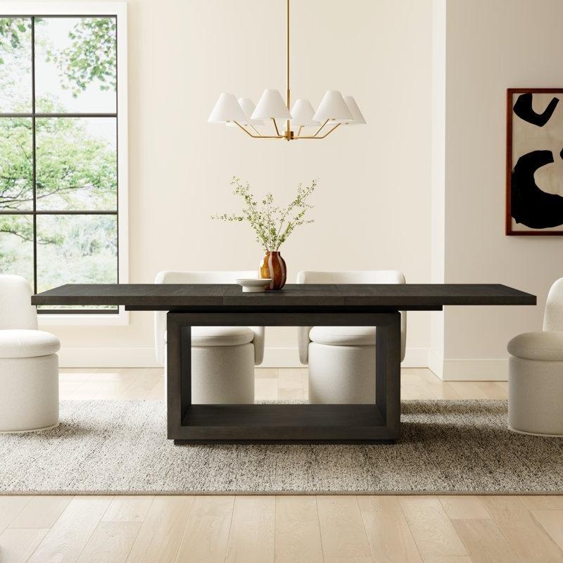 Açılır Yemek Masası Akasya Ahşap 107 cm Genişletilmiş Boy - 83422