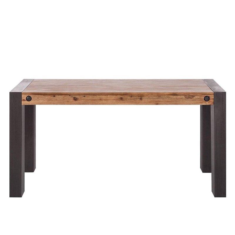 Akaçya Ağacı Açılır Yemek Masası 160x90 cm Antrasit Metal Ayaklı - 83821