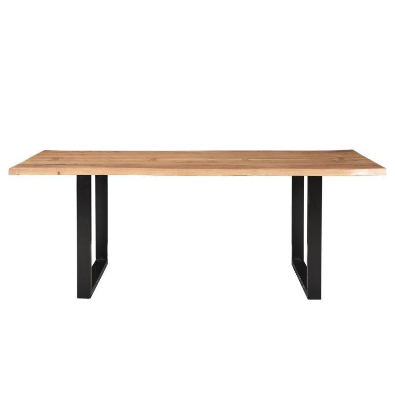 Akasya Canlı Kenar Kahverengi Kütük Yemek Masası 120x44 cm - 87835