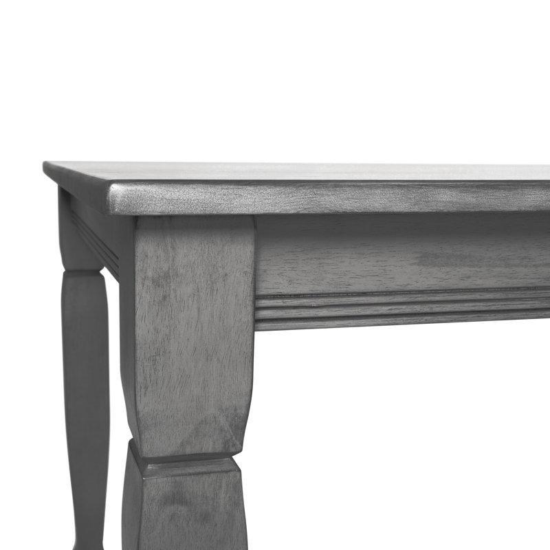 Antik Gri Masif Ahşap Dört Kişilik Yemek Masası 120x92x77 cm - 87052