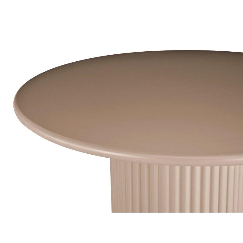 Bej Endüstriyel Ahşap Yuvarlak Yemek Masası 120x120 cm - 83380