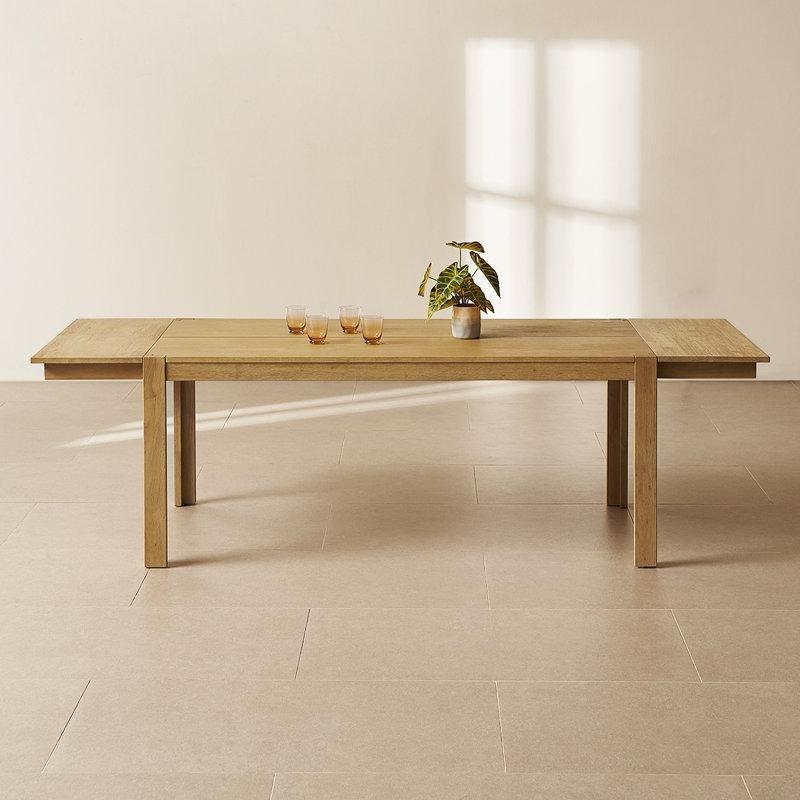 Bej Kauçuk Ağacı Açılır Yemek Masası 150-264 cm - 83515 Bej Kauçuk Ağacı Açılır Yemek Masası 150-264 cm - 83515
