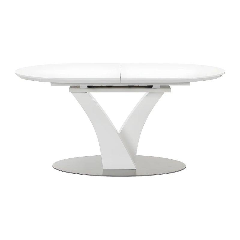 Beyaz Açılır Yemek Masası 200 cm MDF Metal Ayaklı - 83248