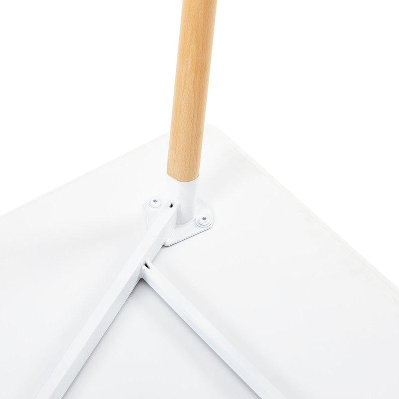 Beyaz Akrilik Yüzeyli Kahverengi Endüstriyel Ahşap Ayaklı Yemek Masası 121x80 cm - 87334