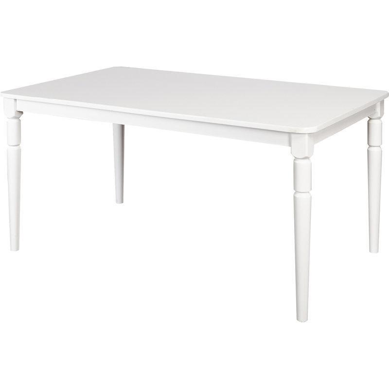 Beyaz Endüstriyel Ahşap Dönerli Bacaklı Yemek Masası 150x90 cm - 85948
