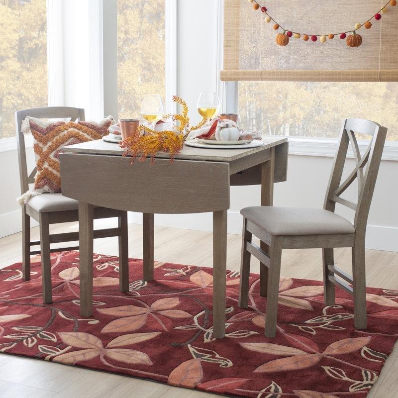 Beyaz Endüstriyel Ahşap Katlanır Küçük Mutfak Masası 122 cm ile 2 Sandalyeli Set - 85525.0