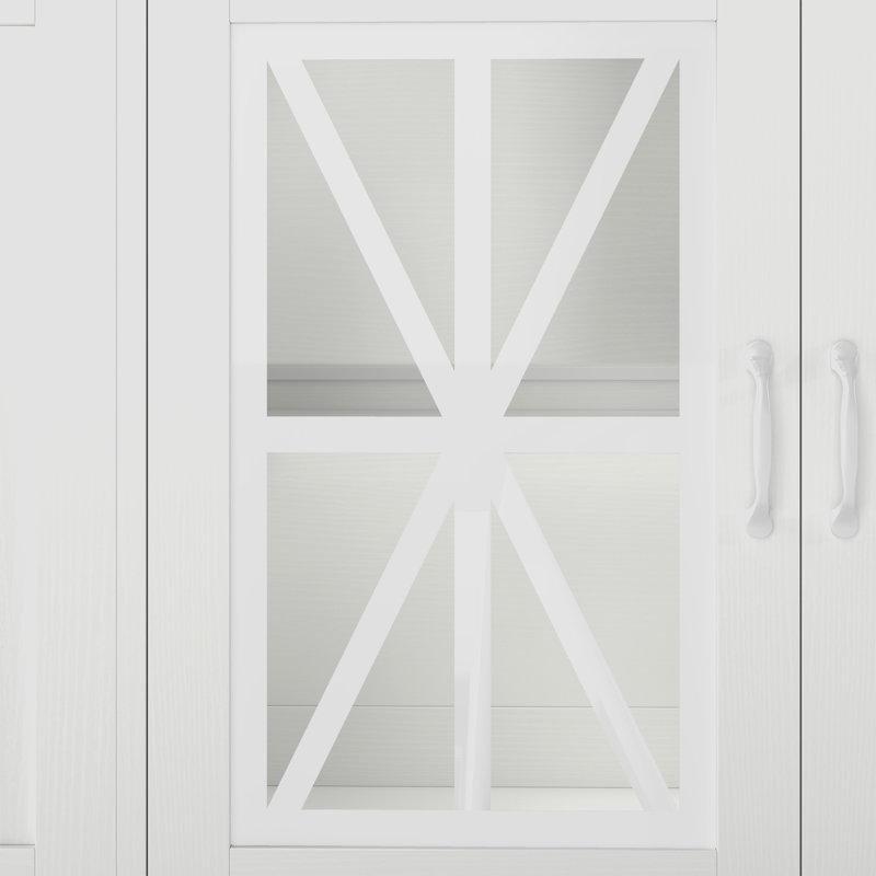 Beyaz Endüstriyel Ahşap Katlanır Yapraklı Dolaplı Yemek Masası 120 cm - 86161