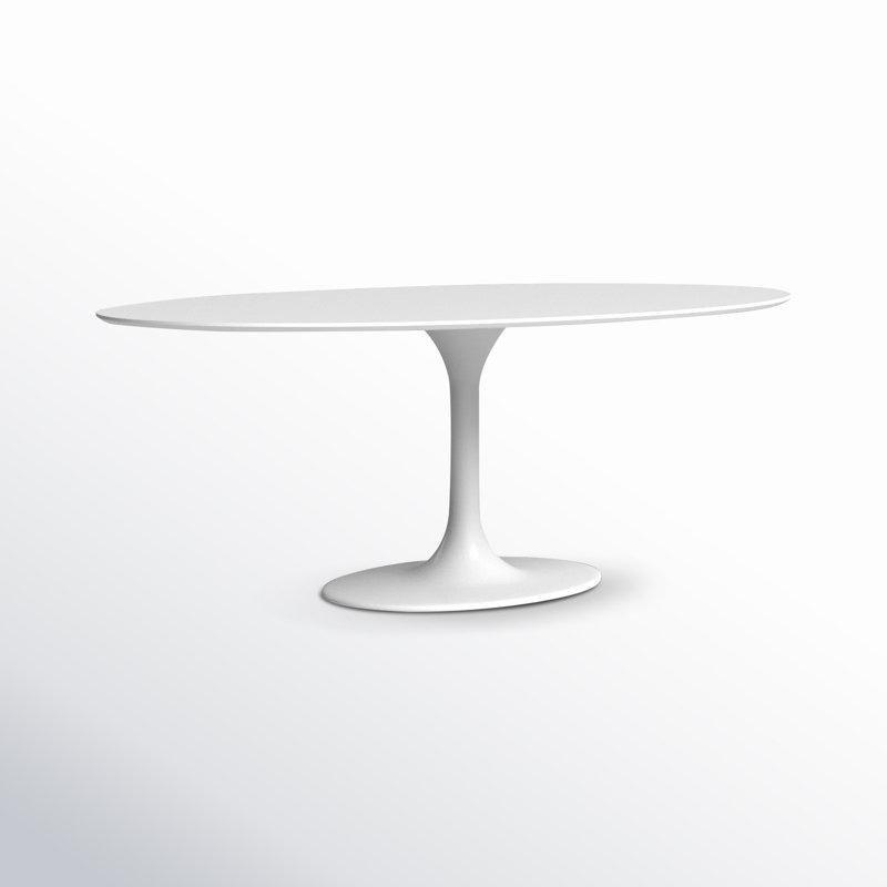 Beyaz Endüstriyel Ahşap Oval Yemek Masası 200 cm - 84442