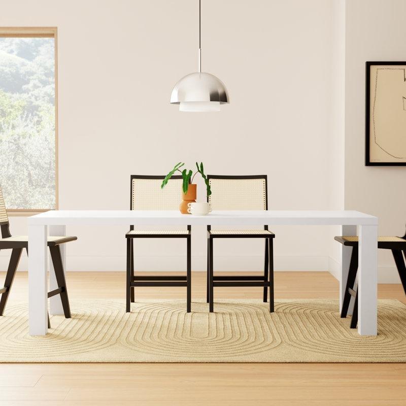 Beyaz Endüstriyel Ahşap Yemek Masası 160x90 cm - 84361