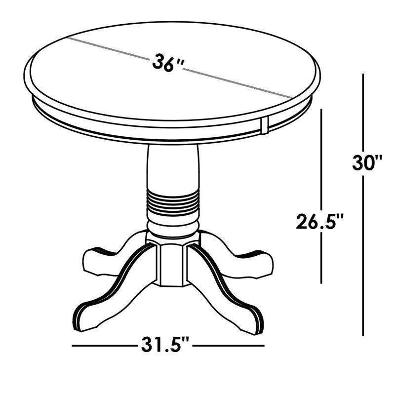 Beyaz Pedestal Tabanlı Burlap Renkli Yuvarlak Yemek Masası 91 cm - 84310