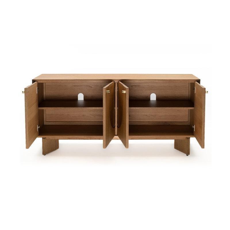 Bourbon Oak Endüstriyel Ahşap 160 cm Genişliğinde Modern Yemek Masası Konsol Takımı - 88465