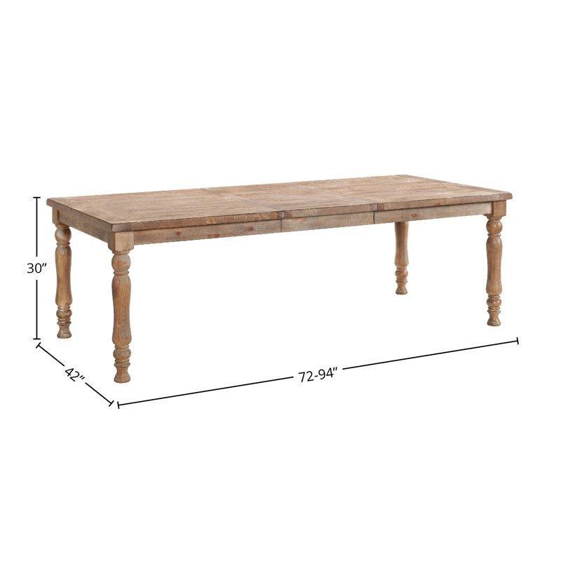 Çam Ağacı Açılır Yemek Masası 107 cm Genişlik Sandwash Natural - 83497